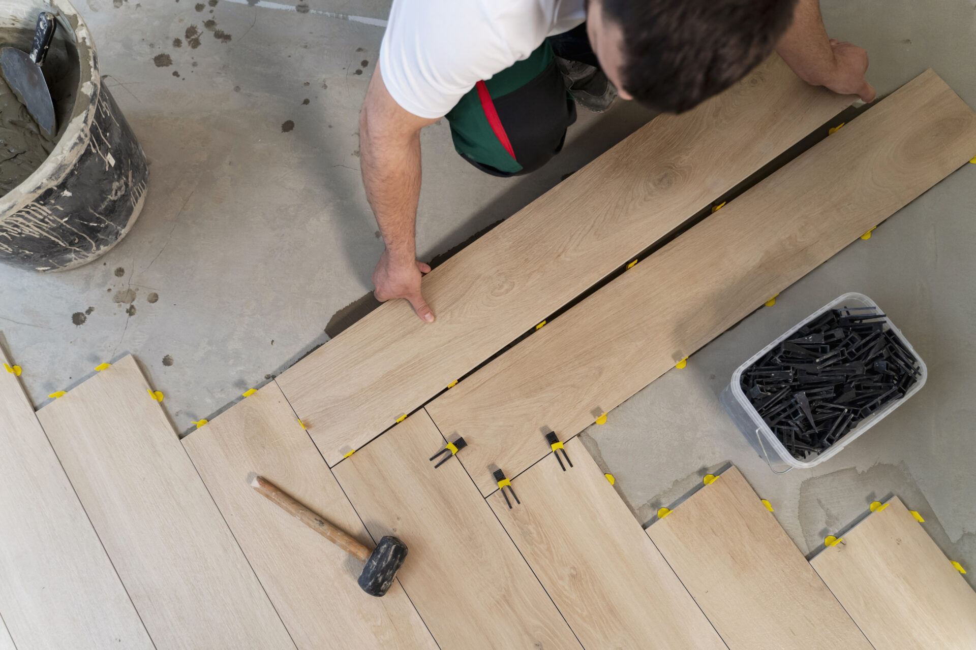 Vinyl flooring fitting by Master Floors. Luxury vinyl flooring in Ashford, Kent